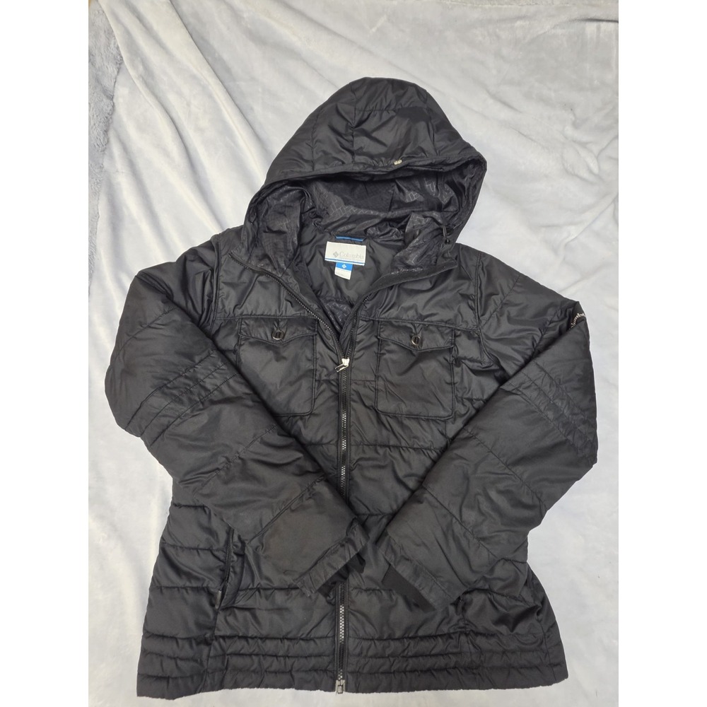 Womens Colombia Size Xl Black Winter Coat Hooded